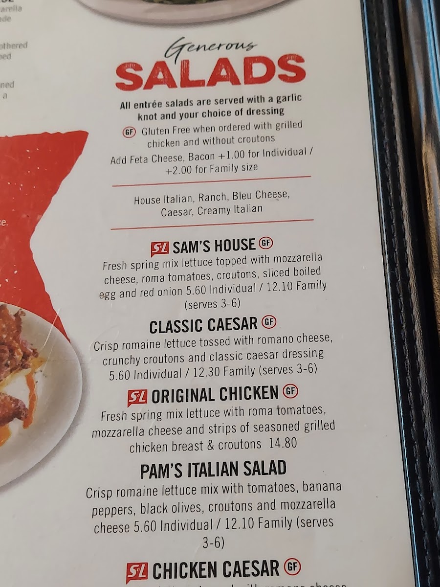 Sam and Louie's Pizzeria Menu - Image 2